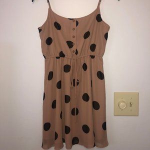 Polka Dot Cinched Waist Dress